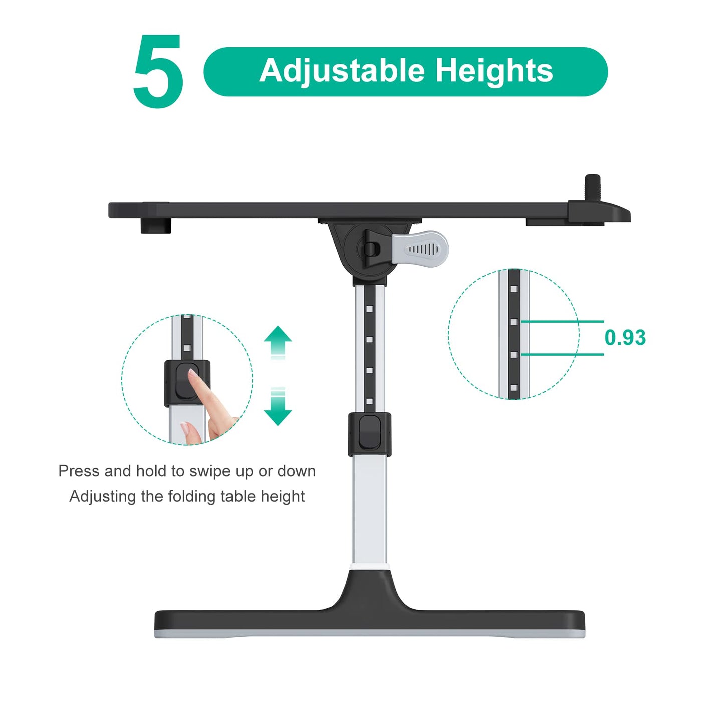 FlexiFold XL: Adjustable Laptop Tray for Bed & Sofa