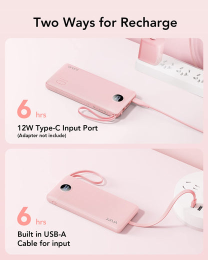ChargeMate 10000mAh: Portable Power Bank for All Devices - Pink - Small Enterprise