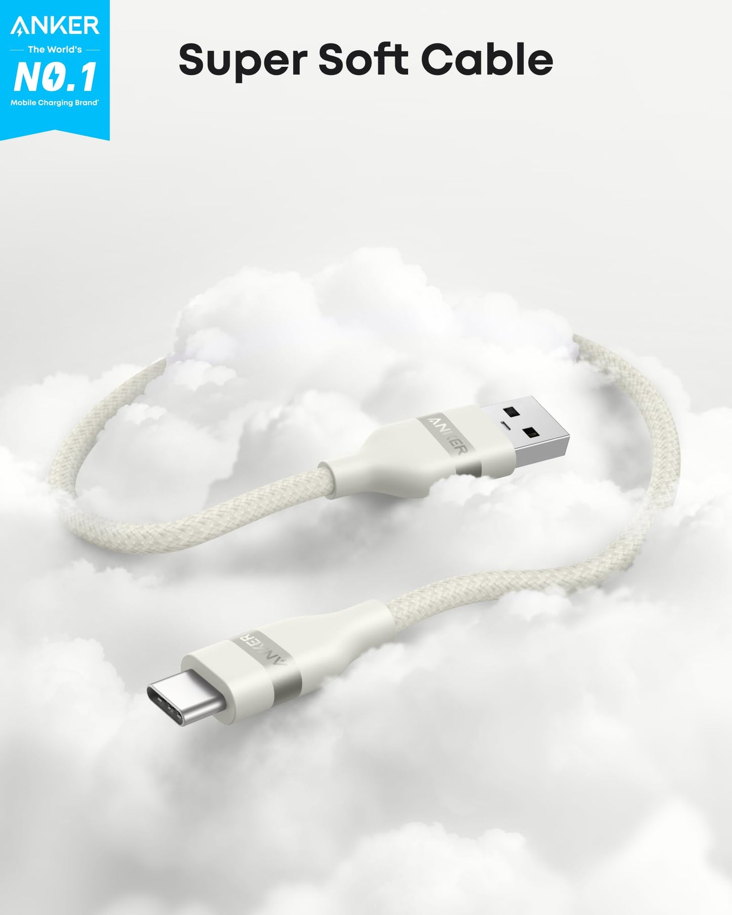 Anker Car Carplay Cable for iPhone 17 16 Pro Max Plus, Upcycled Braided USB A to USB C Car Charger Cord for Samsung Note20 and More (3FT, Black)