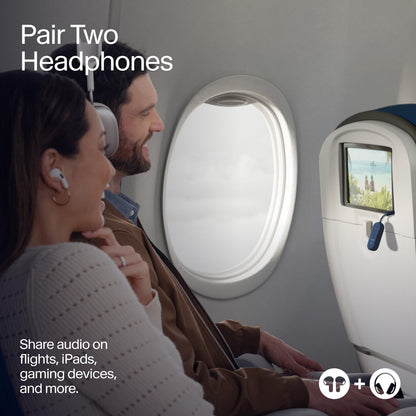 Twelve South AirFly SE | Bluetooth Wireless Audio Transmitter Adapter for AirPods/Headphones, 20+ Hr Battery, Works with 3.5mm aux Jacks on Airplanes, TVs, Gym Equipment, and Travel - Small Enterprise