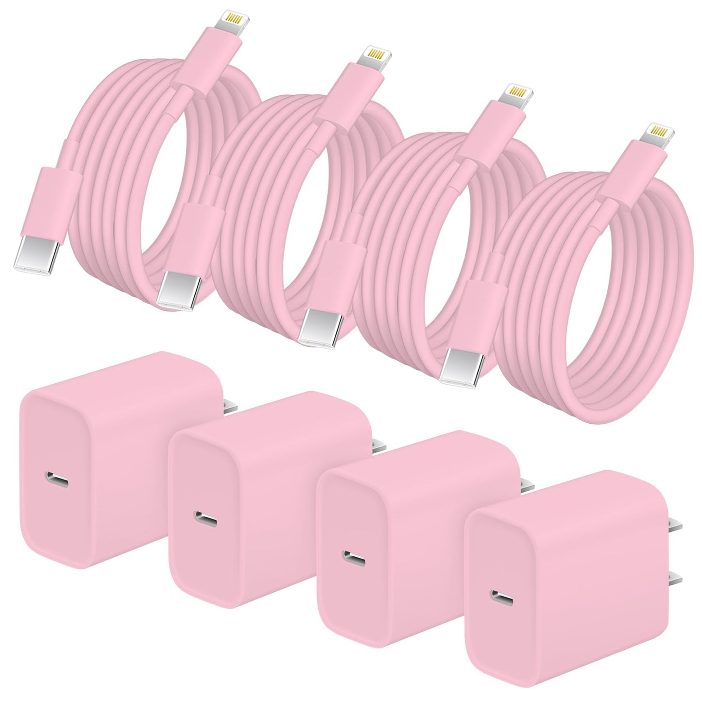 AISNI 4 Pack 6 ft Fast Charger Cord Compatible with iPhone Charger Fast Charging Block 20W PD USB C Charger Fast Charger for iPhone 14/13/12 Pro Max, 14 Plus,XR,XSMAX-White