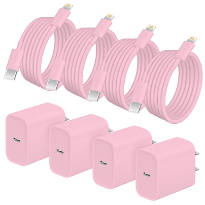 AISNI 4 Pack 6 ft Fast Charger Cord Compatible with iPhone Charger Fast Charging Block 20W PD USB C Charger Fast Charger for iPhone 14/13/12 Pro Max, 14 Plus,XR,XSMAX-White