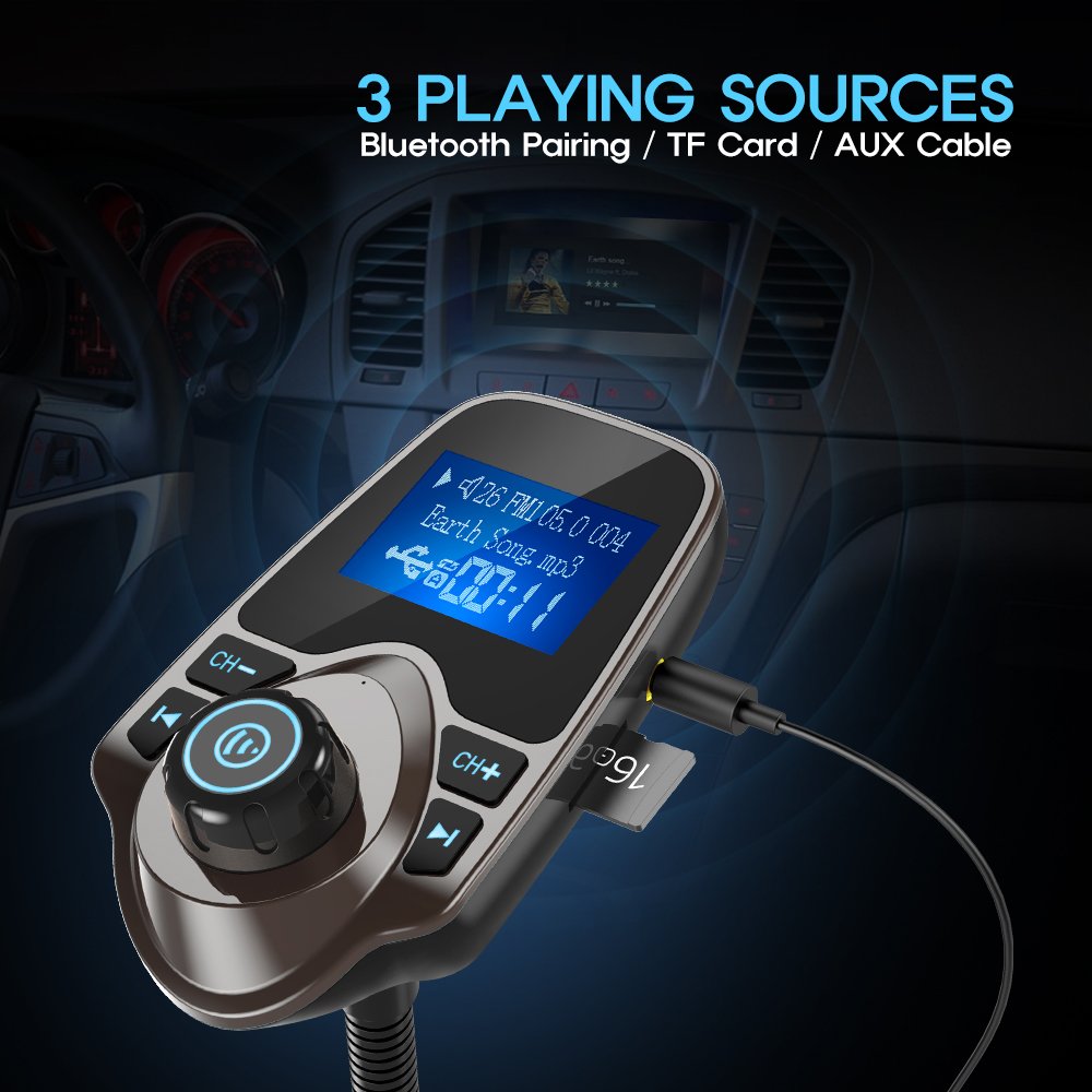 Nulaxy FlexiConnect: 2024 Bluetooth FM Car Adapter