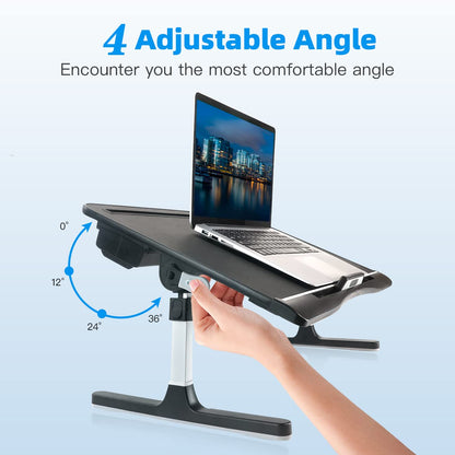 FlexiFold XL: Adjustable Laptop Tray for Bed & Sofa