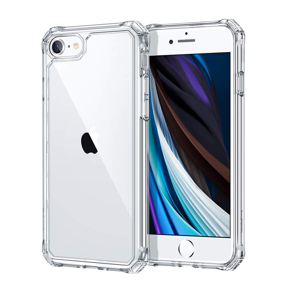 ESR for iPhone SE (2022) Case, iPhone SE (2020) and iPhone 8, Military-Grade Protection, Shock-Absorbing Corners, Yellowing-Resistant Back, Phone Case for SE 3/2, Air Armor Case, Clear Black