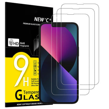 NEW'C 3 Pack iPhone 11/XR Tempered Glass Protectors