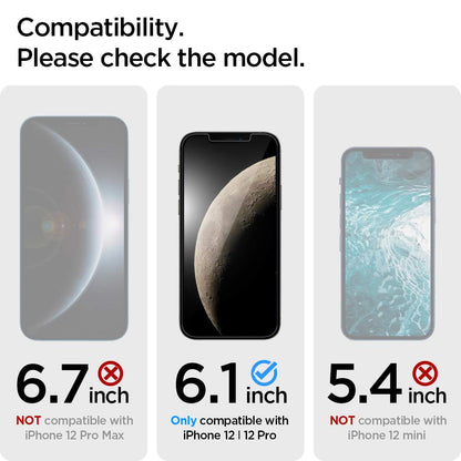 Spigen AluminaCore Tempered Glass Screen Protector [Glas.tR EZ Fit - Privacy] designed for iPhone 17 Pro | iPhone 17 | iPhone 16 Pro [2 Pack] 9H+ Hardness, Aluminum-Enhanced Durability | Tempered Glass, Privacy