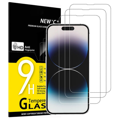 NEW'C 3 Pack iPhone 11/XR Tempered Glass Protectors