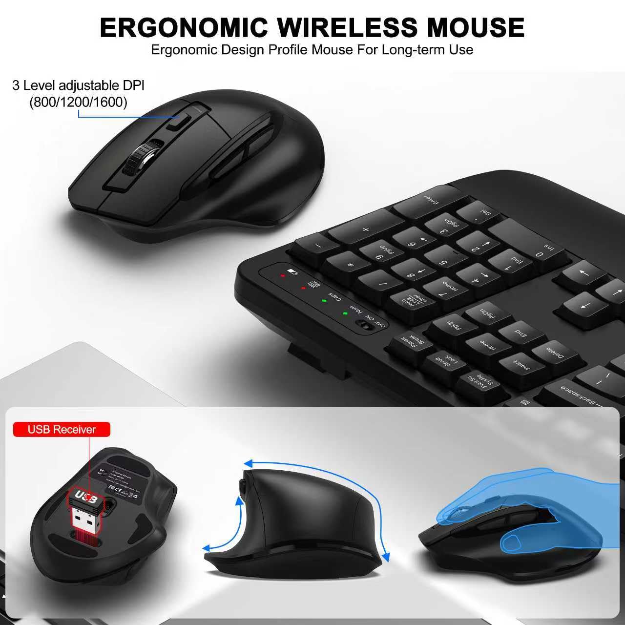 ErgoWave Duo: Wireless Keyboard & Mouse Set