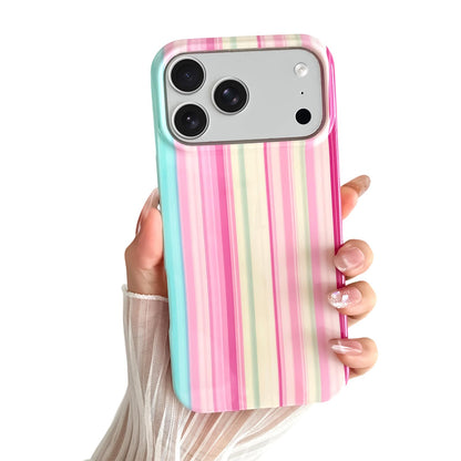 Yeddabox for iPhone 17 Pro Max Case Cute Striped Phone Case Soft TPU Slim Shockproof Phone Cover for Women Girls, Pink