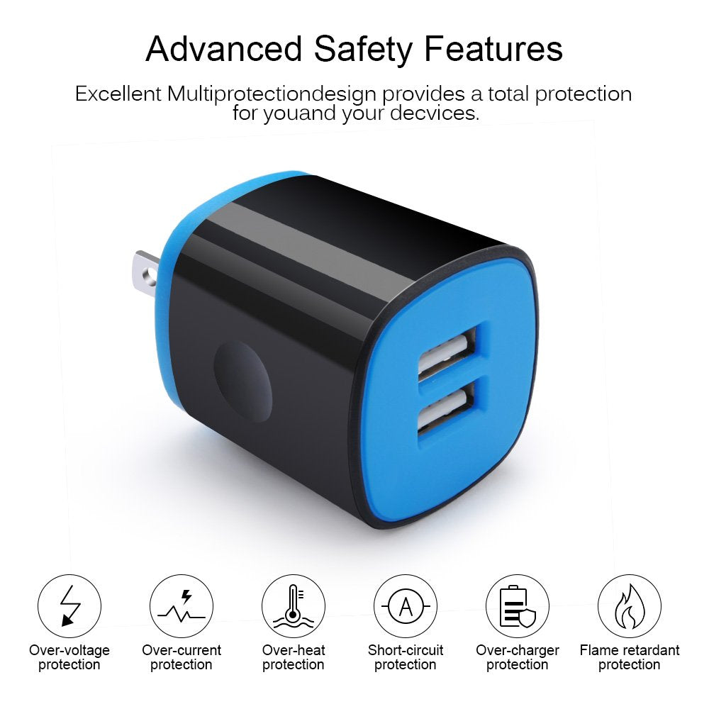 USB C Charger, AndHot Dual Port 2.1A Charger Block Plug+6ft Type C Fast Charging Cable for Samsung Galaxy S26 S25 S24 S23 S22 S21 S20 Note20 A57 A37 A17 A56 A16 A25 A35 A55 A15 A54 A14 A13 A23 A53 A32