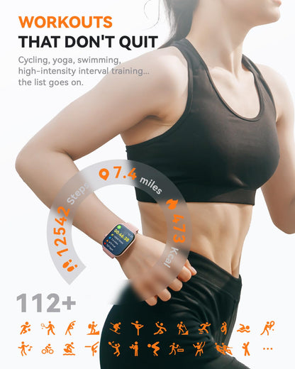 CallFit Tracker: IP68 Smartwatch (Pink) - Small Enterprise