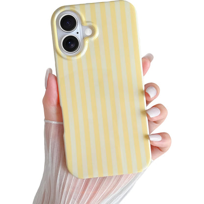 Yeddabox for iPhone 17 Pro Max Case Cute Striped Phone Case Soft TPU Slim Shockproof Phone Cover for Women Girls, Pink