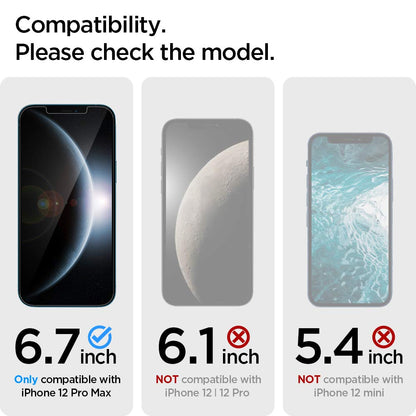Spigen AluminaCore Tempered Glass Screen Protector [Glas.tR EZ Fit - Privacy] designed for iPhone 17 Pro | iPhone 17 | iPhone 16 Pro [2 Pack] 9H+ Hardness, Aluminum-Enhanced Durability | Tempered Glass, Privacy