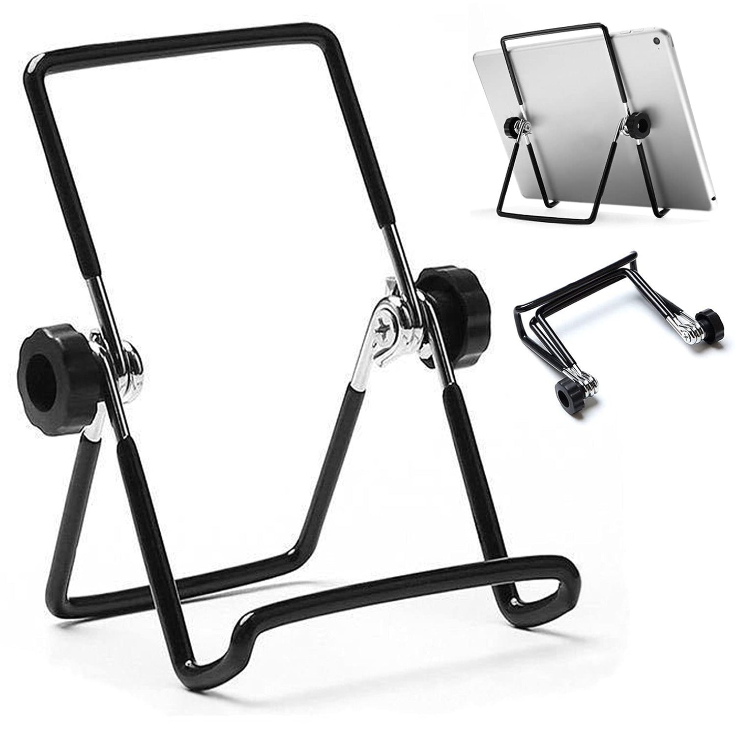 VOVIGGOL Adjustable Foldable Tablet Stand, Large Black