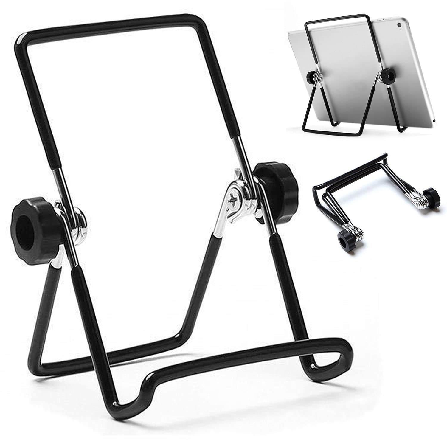 VOVIGGOL Adjustable Foldable Tablet Stand, Large Black