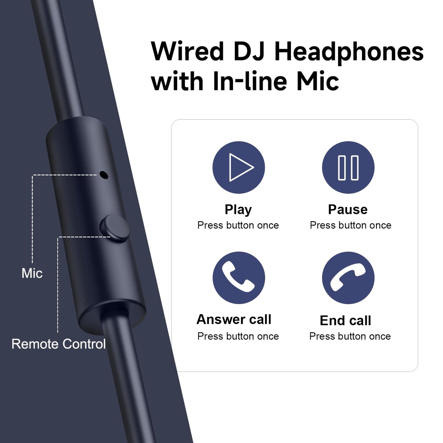 OneOdio Pro DJ Studio Over-Ear Headphones - Black