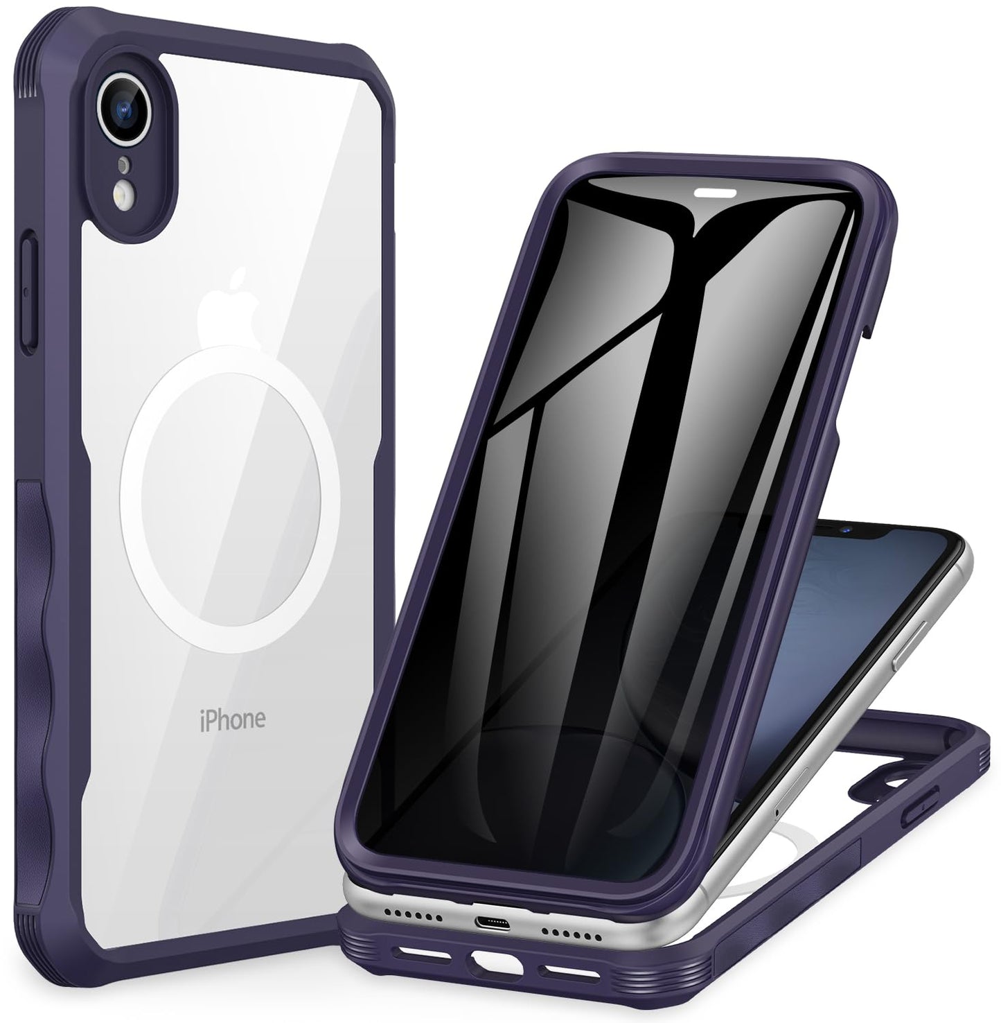CENHUFO Privacy iPhone 14/13 Case with Glass Protector