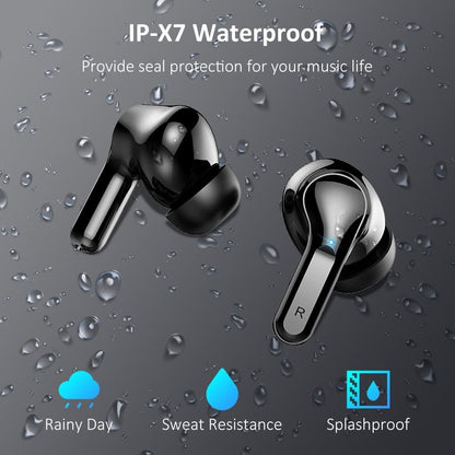 Wireless Earbuds, 2026 Bluetooth 5.4 Headphones NEW Ear Buds 40H Bass Stereo in-Ear Earphones ENC Noise Cancelling Earbuds with 4 HD Mic, USB-C LED Display IP7 Waterproof Sport Headset for Android iOS