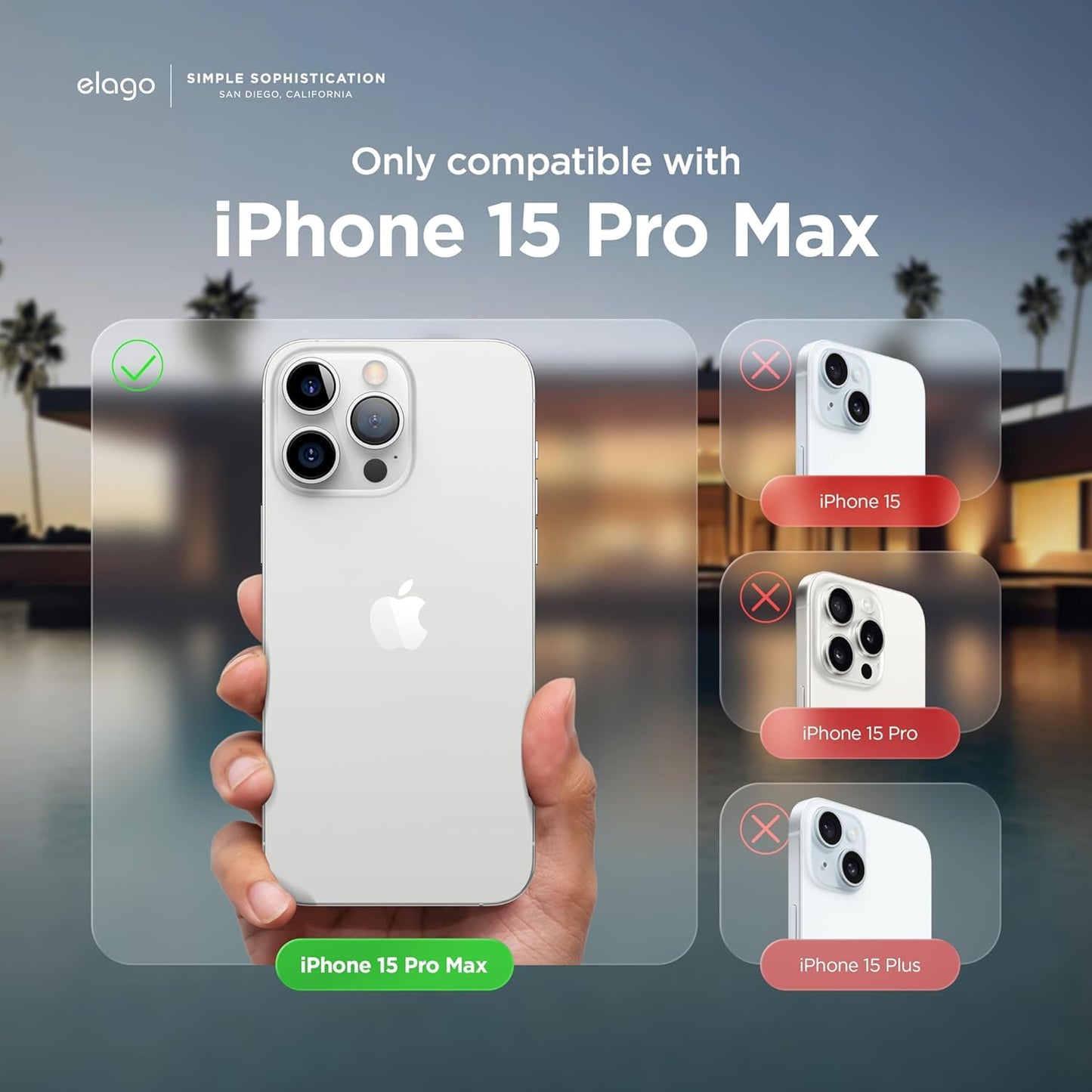 elago iPhone 15 Pro Max LiquidShield - White 6.7\