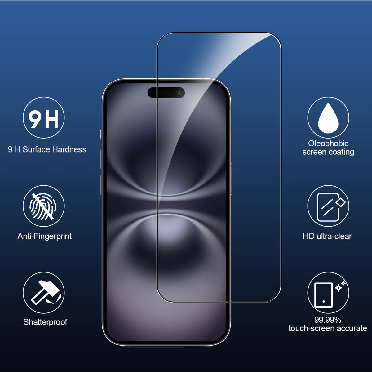 SIBEITU 3+3 Pack Screen Protector for iPhone 17 6.3 Inch Tempered Glass