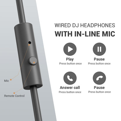 OneOdio Pro DJ Studio Over-Ear Headphones - Black