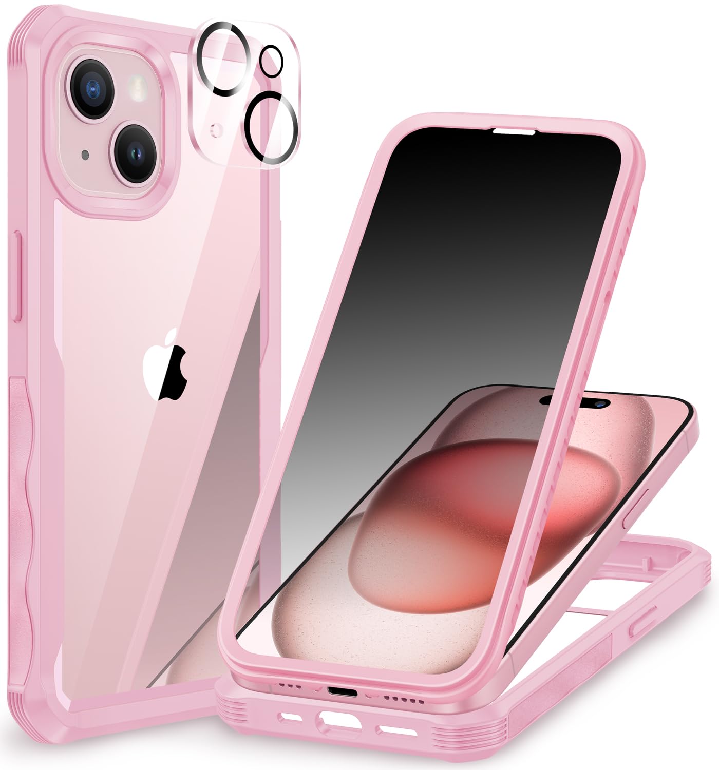 CENHUFO Privacy iPhone 14/13 Case with Glass Protector