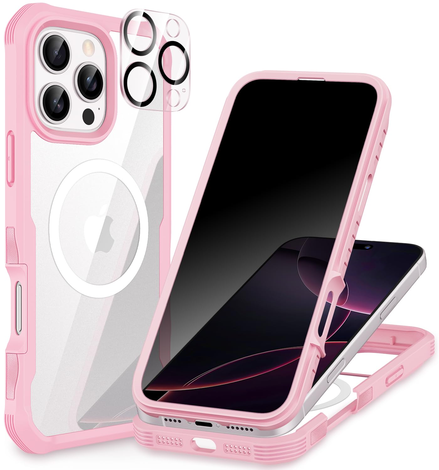 CENHUFO Privacy iPhone 14/13 Case with Glass Protector