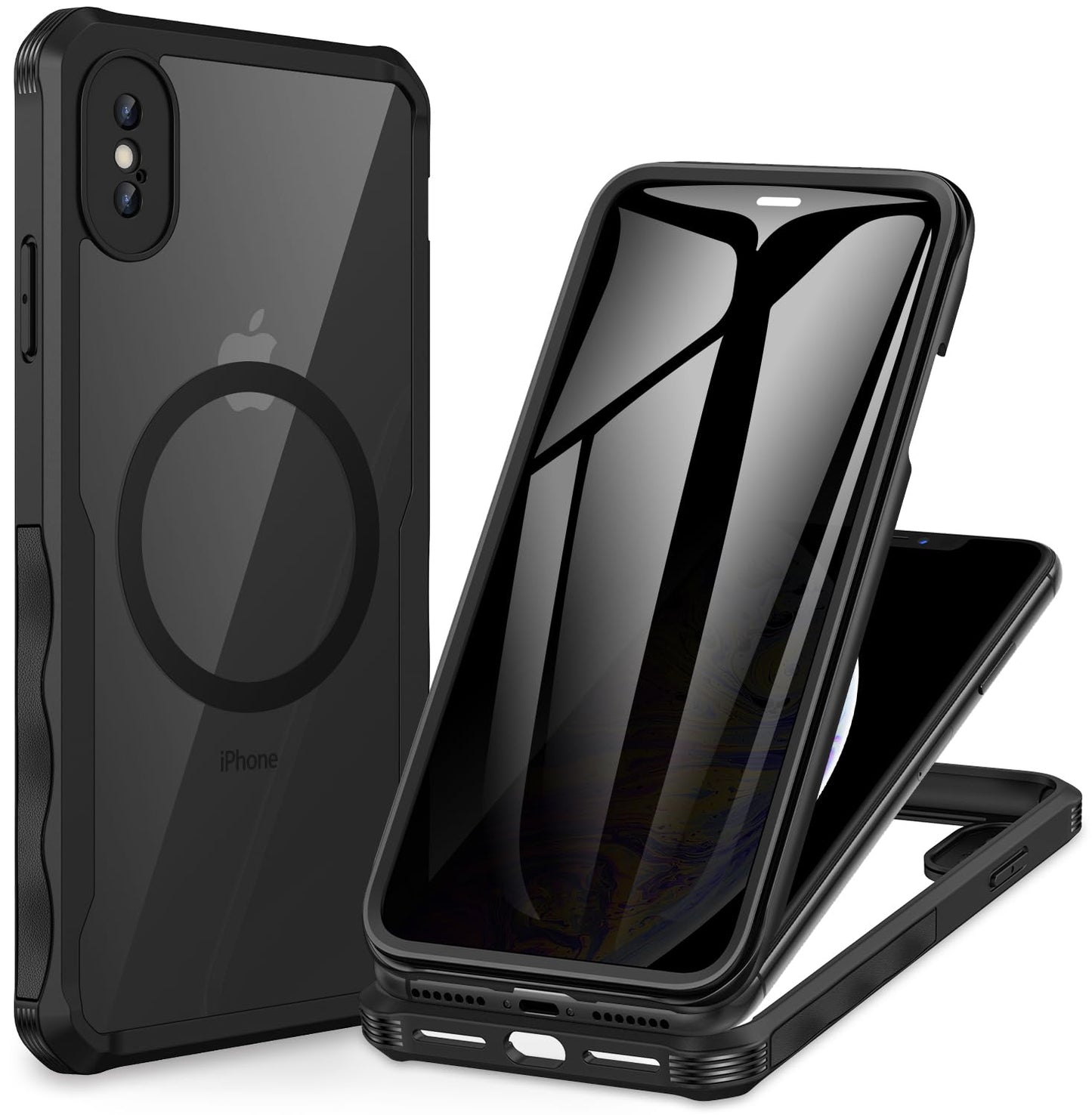 CENHUFO Privacy iPhone 14/13 Case with Glass Protector