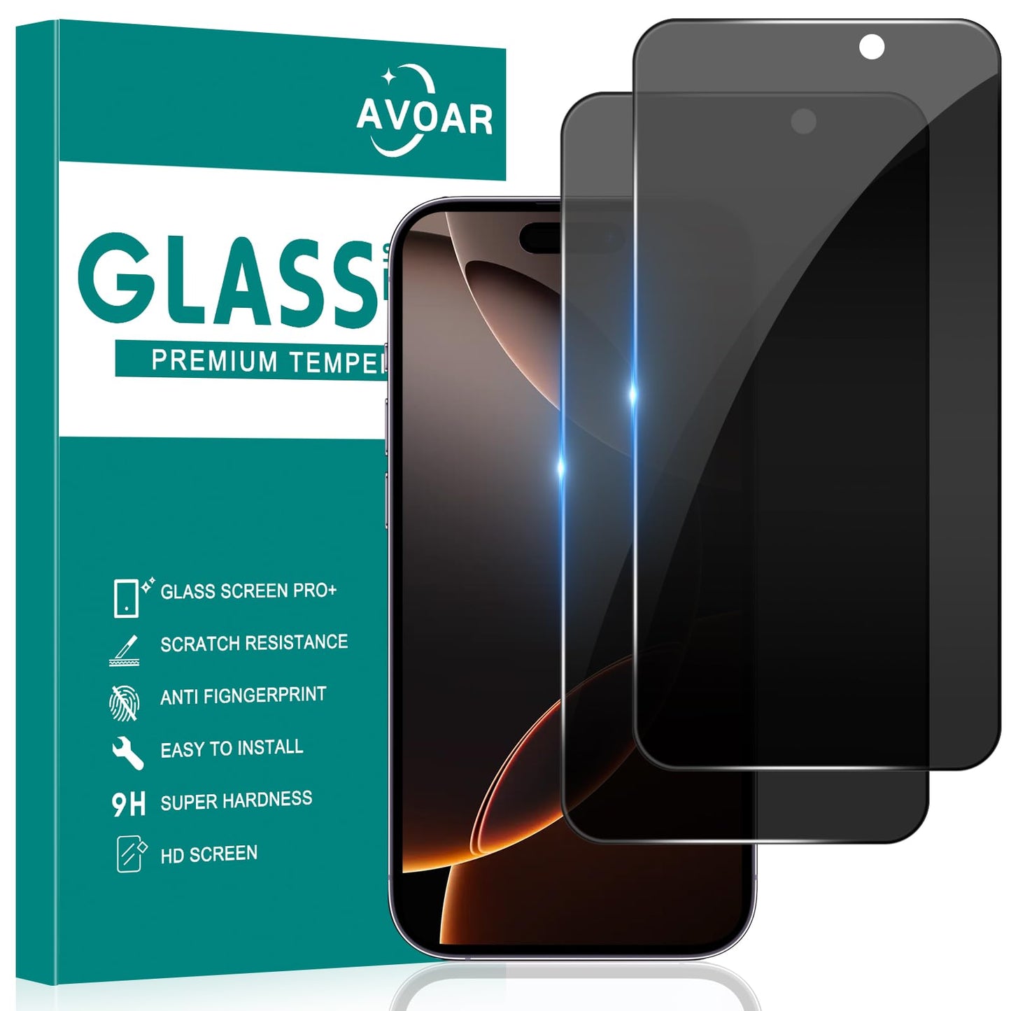 iGuard 2-Pack Privacy Screen Protector for iPhone 14/13 - Small Enterprise