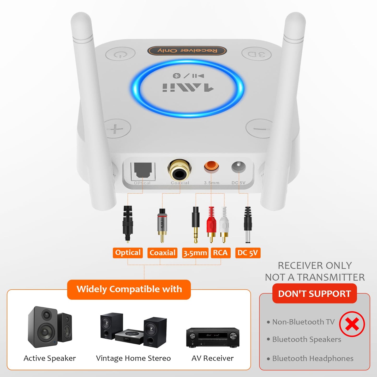 HiFiConnect Pro: LDAC Bluetooth 5.2 Audio Receiver