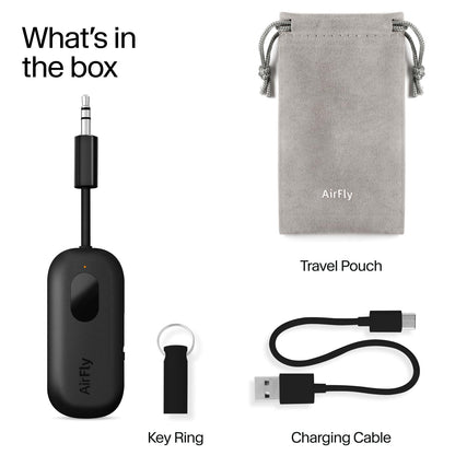 Twelve South AirFly SE | Bluetooth Wireless Audio Transmitter Adapter for AirPods/Headphones, 20+ Hr Battery, Works with 3.5mm aux Jacks on Airplanes, TVs, Gym Equipment, and Travel - Small Enterprise