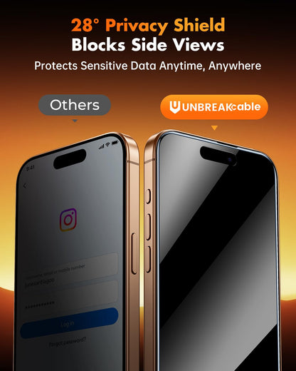 UNBREAKcable iPhone 16 Pro Max Privacy Screen 3 Pack