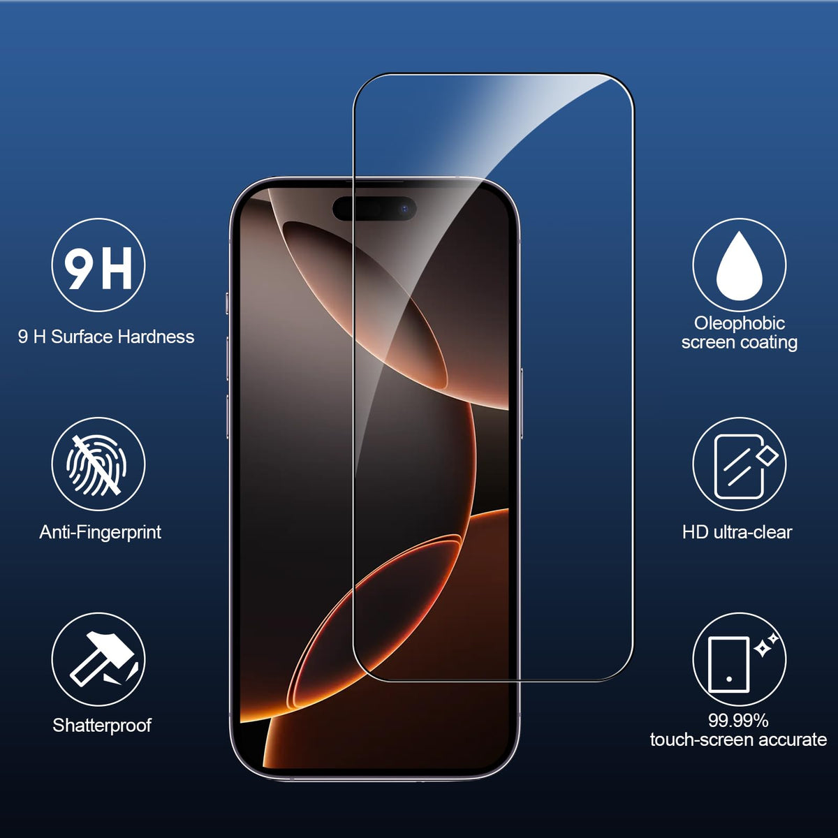 SIBEITU 3+3 Pack Screen Protector for iPhone 17 6.3 Inch Tempered Glass