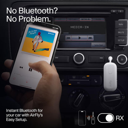 Twelve South AirFly SE | Bluetooth Wireless Audio Transmitter Adapter for AirPods/Headphones, 20+ Hr Battery, Works with 3.5mm aux Jacks on Airplanes, TVs, Gym Equipment, and Travel - Small Enterprise