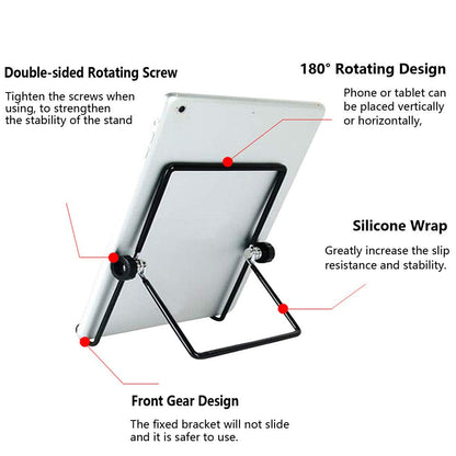 VOVIGGOL Adjustable Foldable Tablet Stand, Large Black