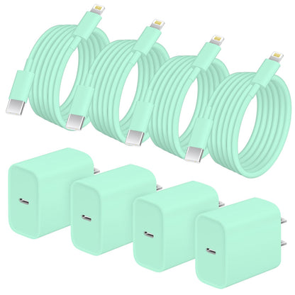 AISNI 4 Pack 6 ft Fast Charger Cord Compatible with iPhone Charger Fast Charging Block 20W PD USB C Charger Fast Charger for iPhone 14/13/12 Pro Max, 14 Plus,XR,XSMAX-White