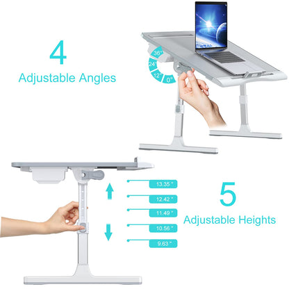 FlexiFold XL: Adjustable Laptop Tray for Bed & Sofa
