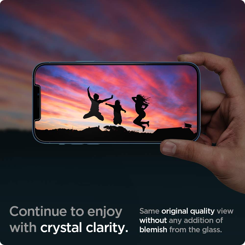 Spigen AluminaCore Tempered Glass Screen Protector [Glas.tR EZ Fit - Privacy] designed for iPhone 17 Pro | iPhone 17 | iPhone 16 Pro [2 Pack] 9H+ Hardness, Aluminum-Enhanced Durability | Tempered Glass, Privacy