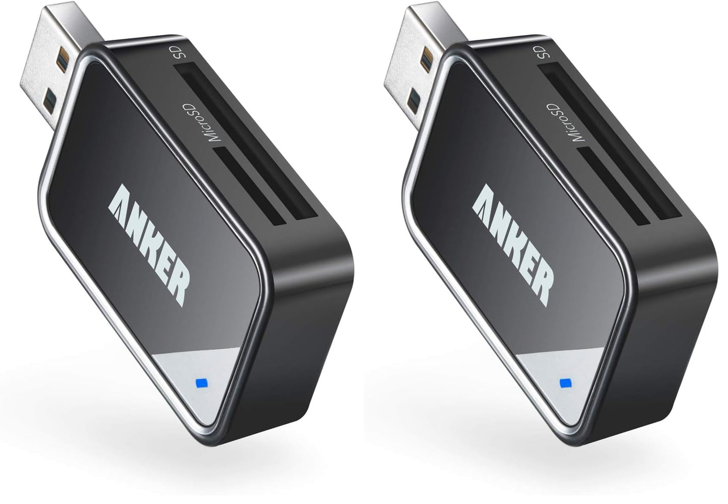 Anker SD Card Reader, 2-in-1 USB C Memory Card Reader for Digital Camera SD Card Viewer with Dual Slot for SDXC, SDHC, SD, MMC, RS-MMC, Micro SDXC,MicroSD, Micro SDHC Card, and UHS-I Cards