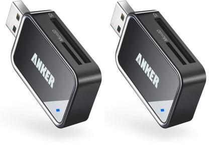 Anker SD Card Reader, 2-in-1 USB C Memory Card Reader for Digital Camera SD Card Viewer with Dual Slot for SDXC, SDHC, SD, MMC, RS-MMC, Micro SDXC,MicroSD, Micro SDHC Card, and UHS-I Cards