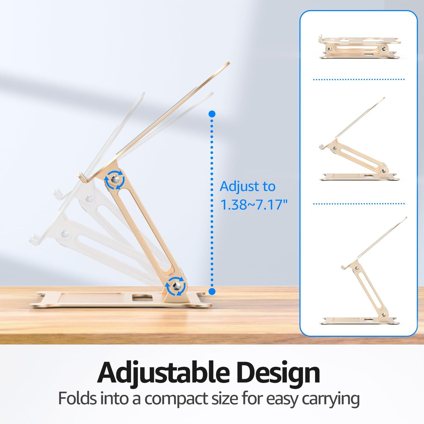 FlexLift: Adjustable Laptop Riser for All Models