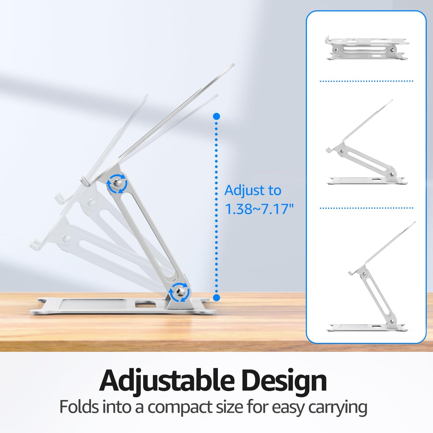 FlexLift: Adjustable Laptop Riser for All Models