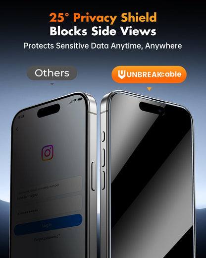UNBREAKcable iPhone 16 Pro Max Privacy Screen 3 Pack
