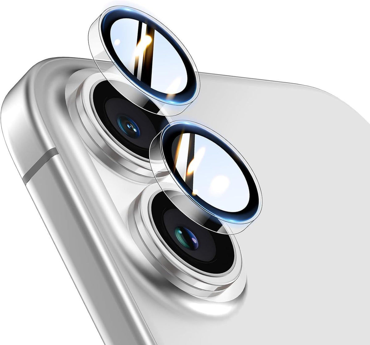 TOCOL Camera Lens Protector for iPhone 17 Tempered Glass HD Individual Scratch Resistant Camera Cover Accessories Case Friendly 2 Pack（Clear）