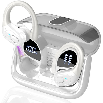 Wireless Earbuds 75hrs Bluetooth 5.4 Headphone Sport, 2026 Bluetooth Earbuds Stereo Deep Bass Over Ear Bud with Earhooks, ENC Noise Cancelling Mic, IPX7 Waterproof Earphone for Gym/Running/Workout