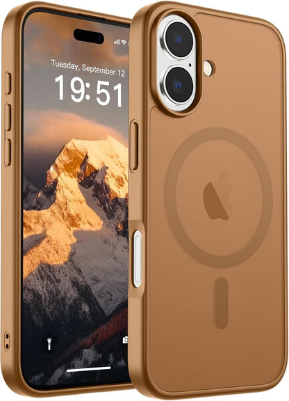 SUPFINE Magnetic for iPhone SE Case 2022 (3rd)/2020 (2nd), iPhone 8 Case (Compatible with MagSafe) (Military Grade Drop Protection) Translucent Matte Phone Cover,Black