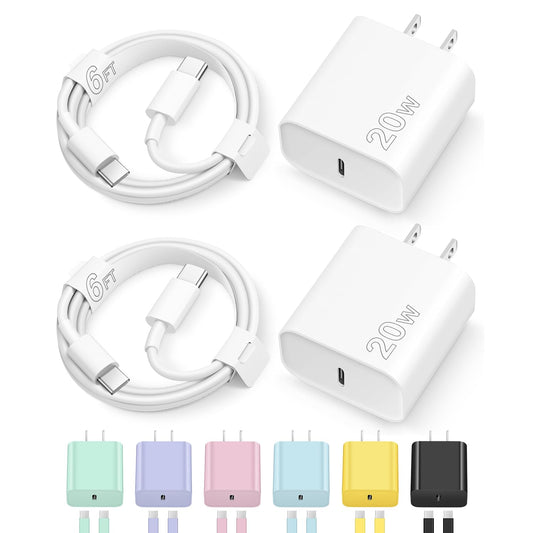 iCharge Duo: Fast USB-C Charger & 6FT Cables Pack - Small Enterprise