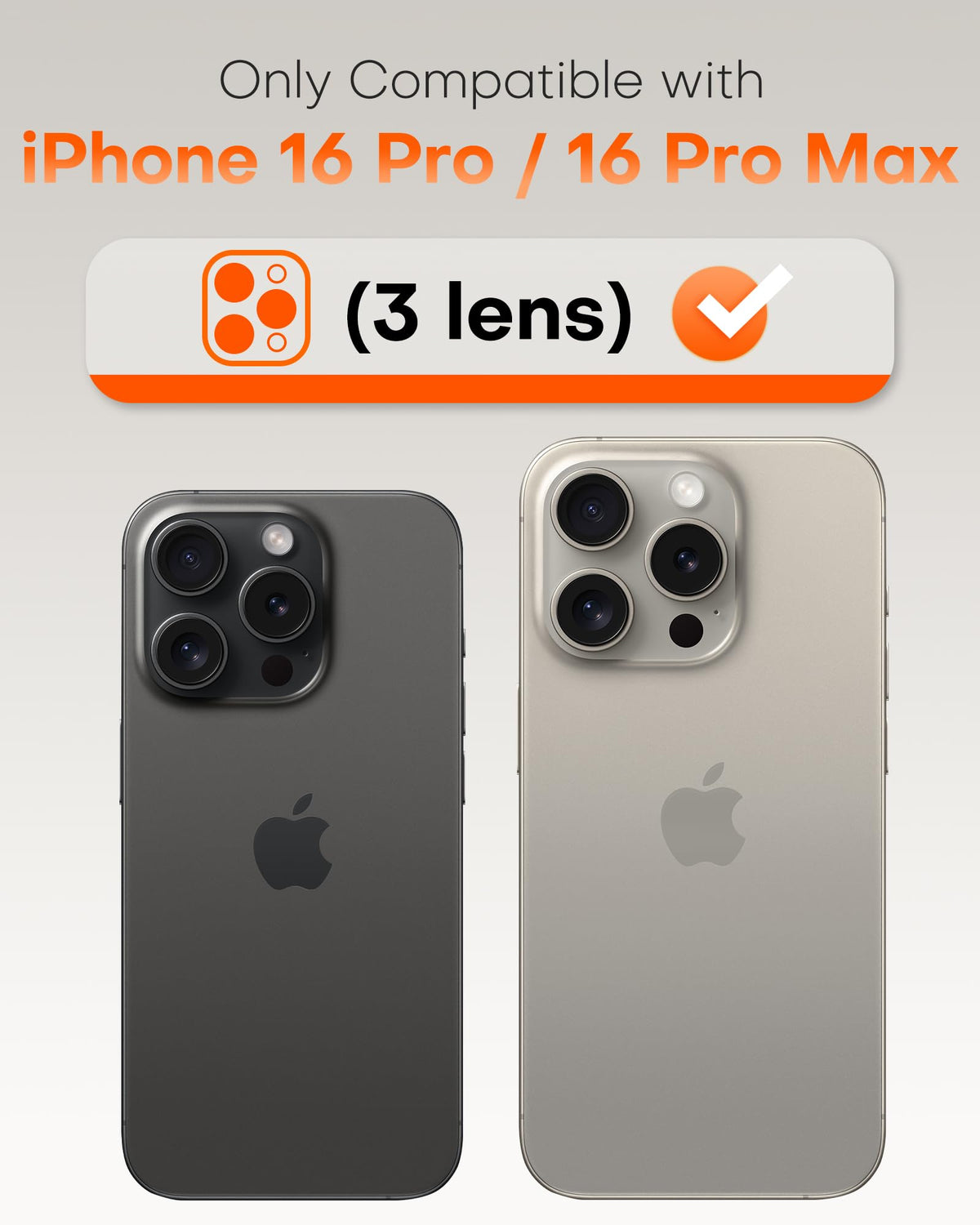 TOCOL Camera Lens Protector for iPhone 17 Tempered Glass HD Individual Scratch Resistant Camera Cover Accessories Case Friendly 2 Pack（Clear）