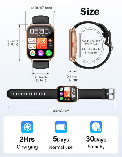 RUIMEN Smartwatch: Answer Calls, Track Fitness - Small Enterprise